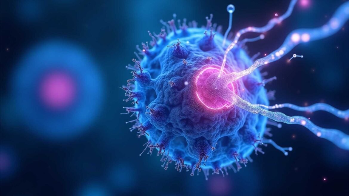 Mitolyn Supplement transforming mitochondrial function with energized blue and pink cellular activity