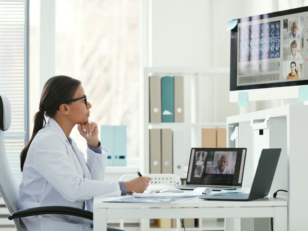Doctor using telemedicine technology for remote patient consultations showing how medical technology is revolutionizing health diagnostics delivery