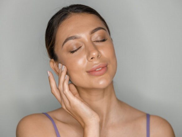 Woman with beautifully hydrated skin showing successful dry skin hydration strategy results